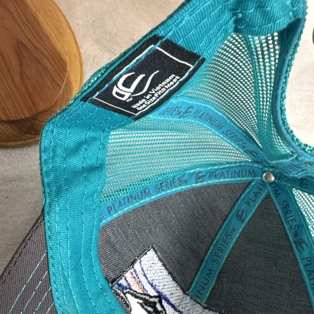 Durango Trucker Hat Cap Mesh Back SnapBack Gray Teal Mtn Graphic Travel Souvenir
